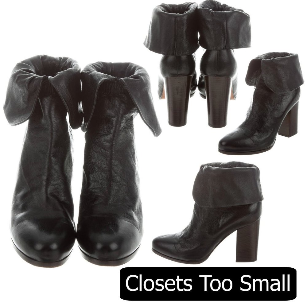 Vanessa Bruno Black Leather Ankle Boots